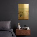 'White Oceans 64' By Ian Winstanley Gold Metal Wall Art