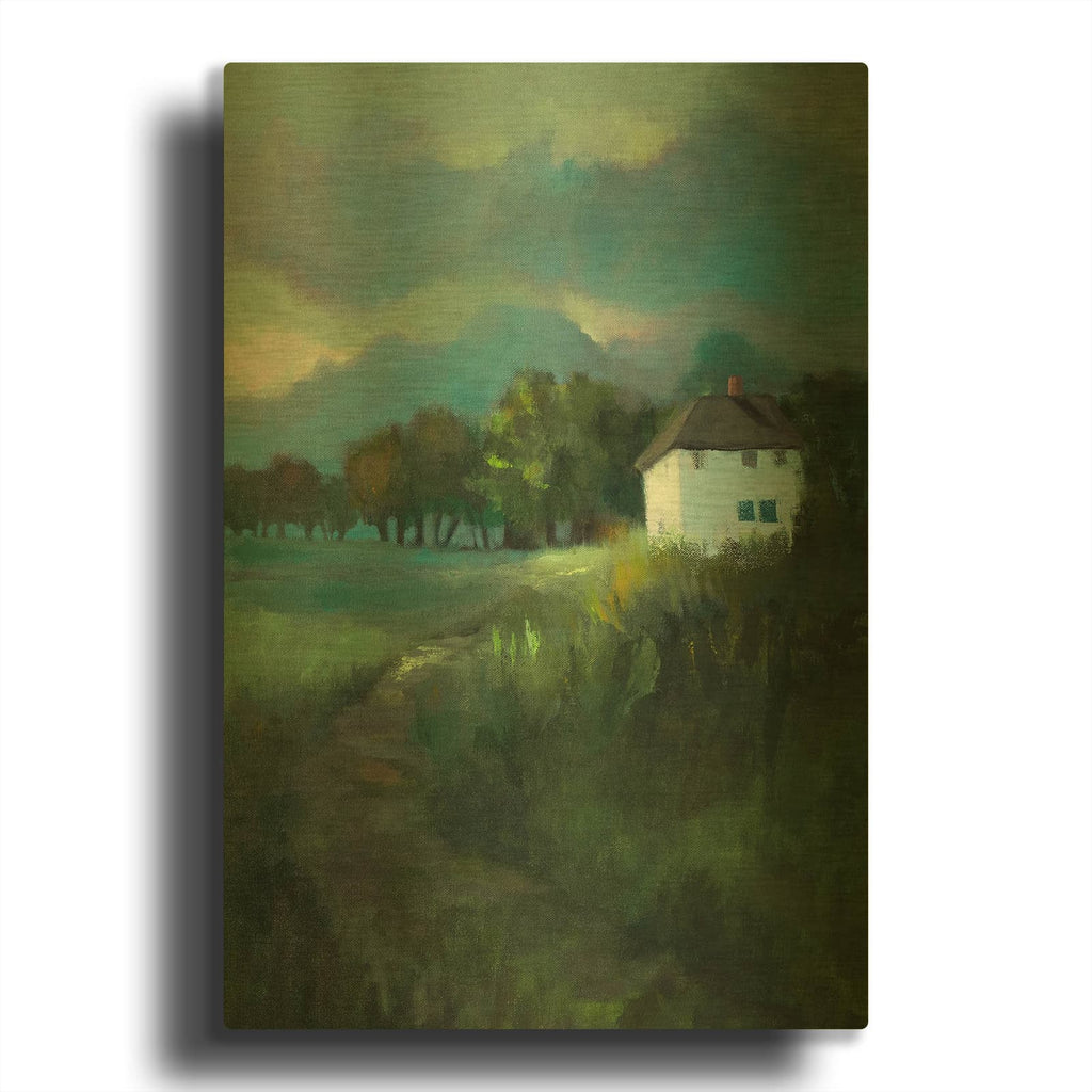 'Hill House' By Jan L. Waldron Gold Metal Wall Art