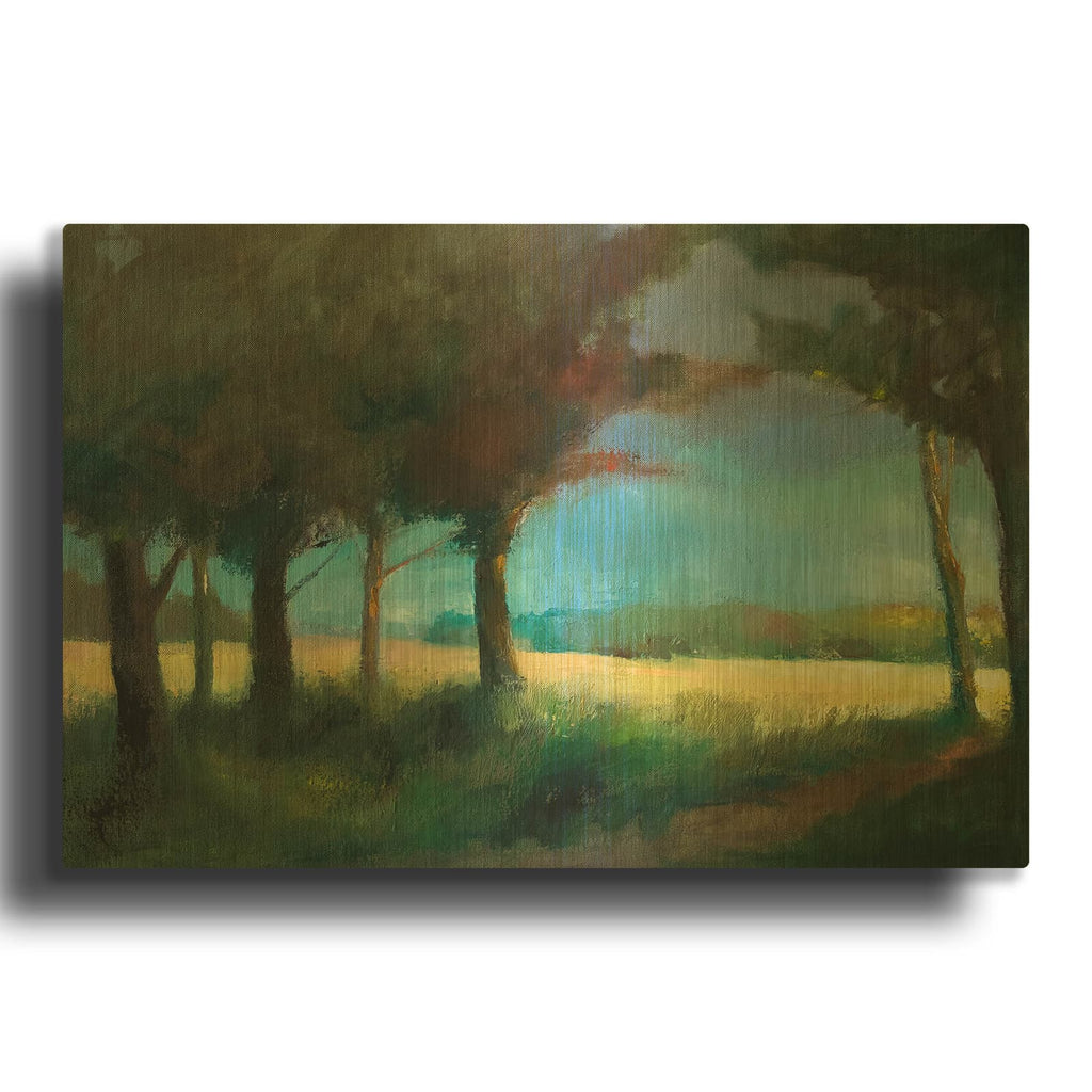 'Meadow' By Jan L. Waldron Gold Metal Wall Art