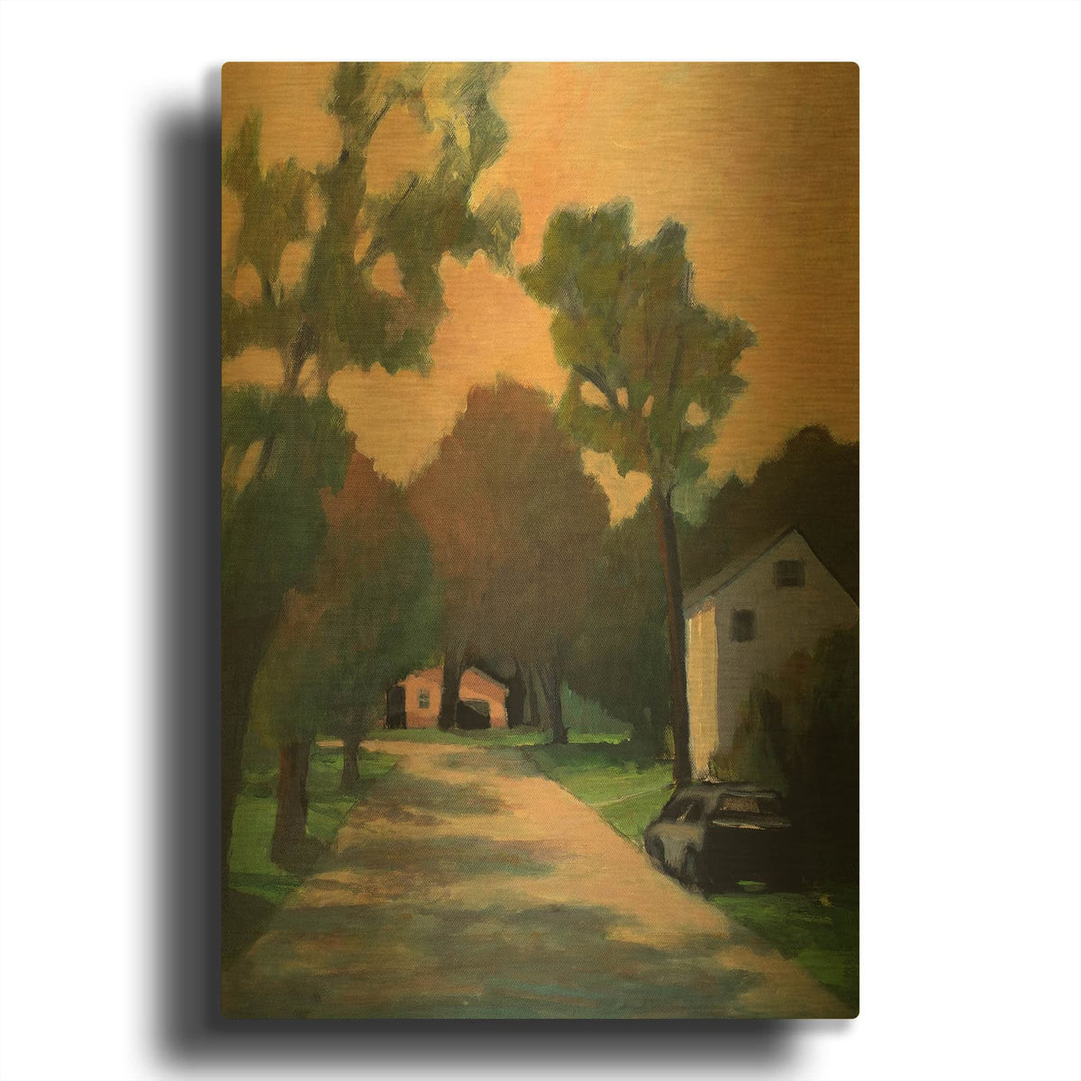 'At Dusk' By Jan L. Waldron Gold Metal Wall Art