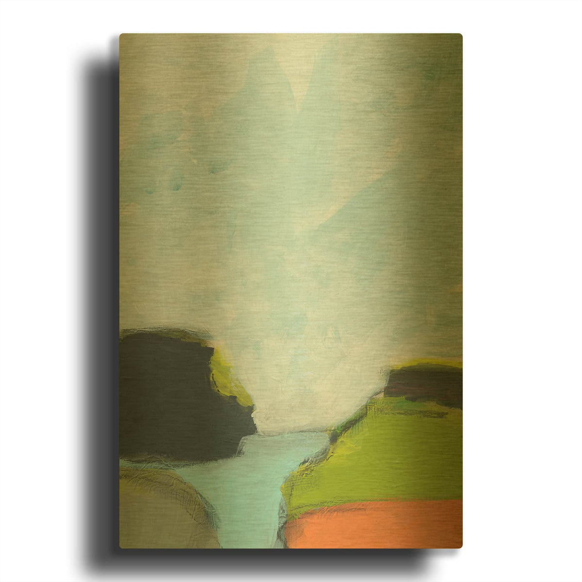 'Landscape No. 87' By Jan Weiss Gold Metal Wall Art