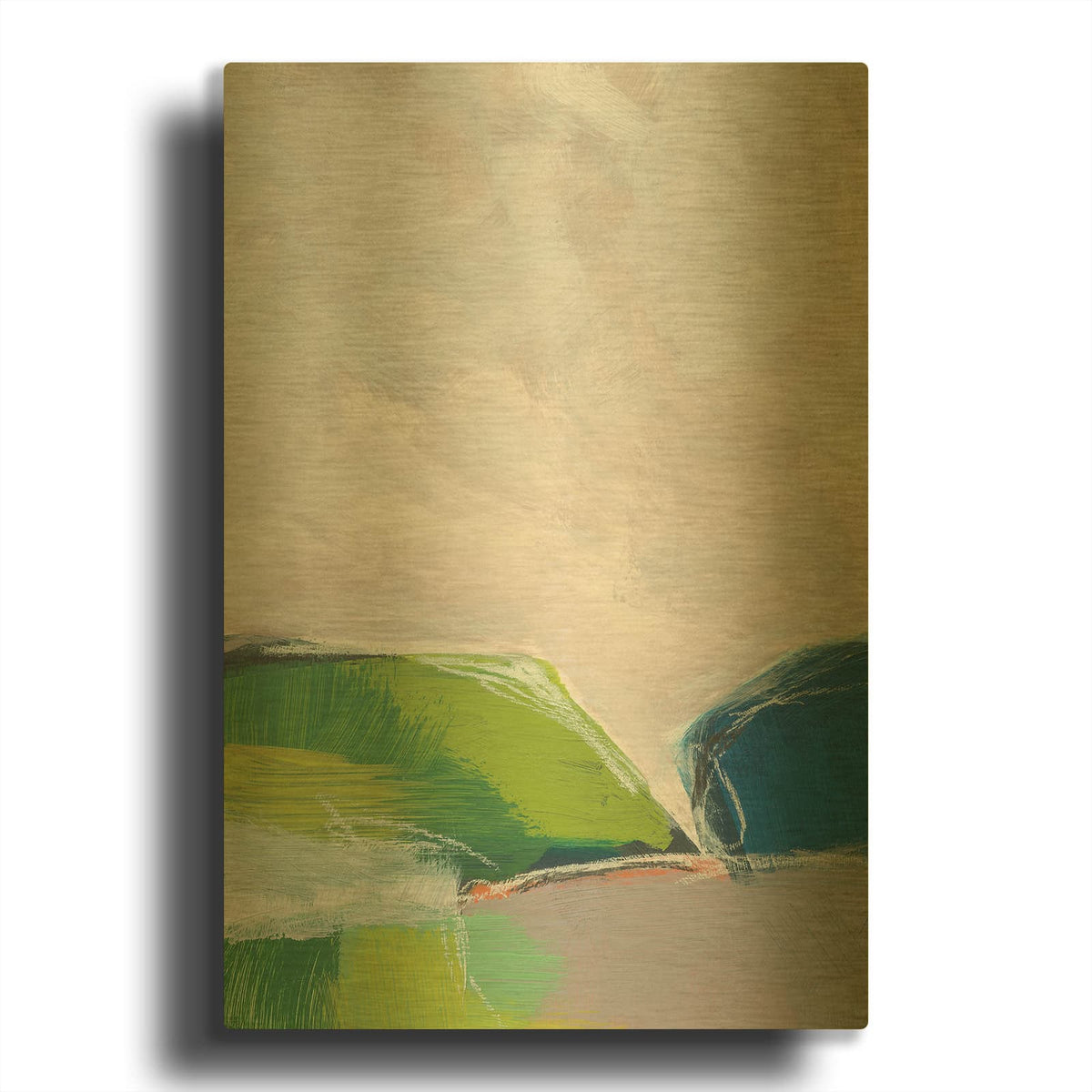 'Landscape No. 94' By Jan Weiss Gold Metal Wall Art