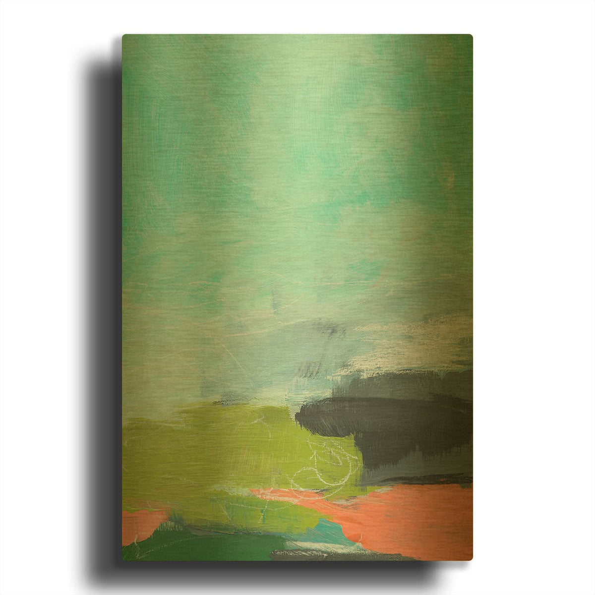 'Landscape No. 95' By Jan Weiss Gold Metal Wall Art