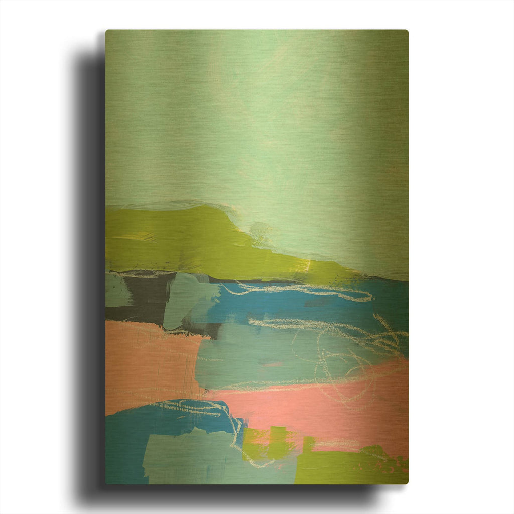 'Landscape No. 96' By Jan Weiss Gold Metal Wall Art