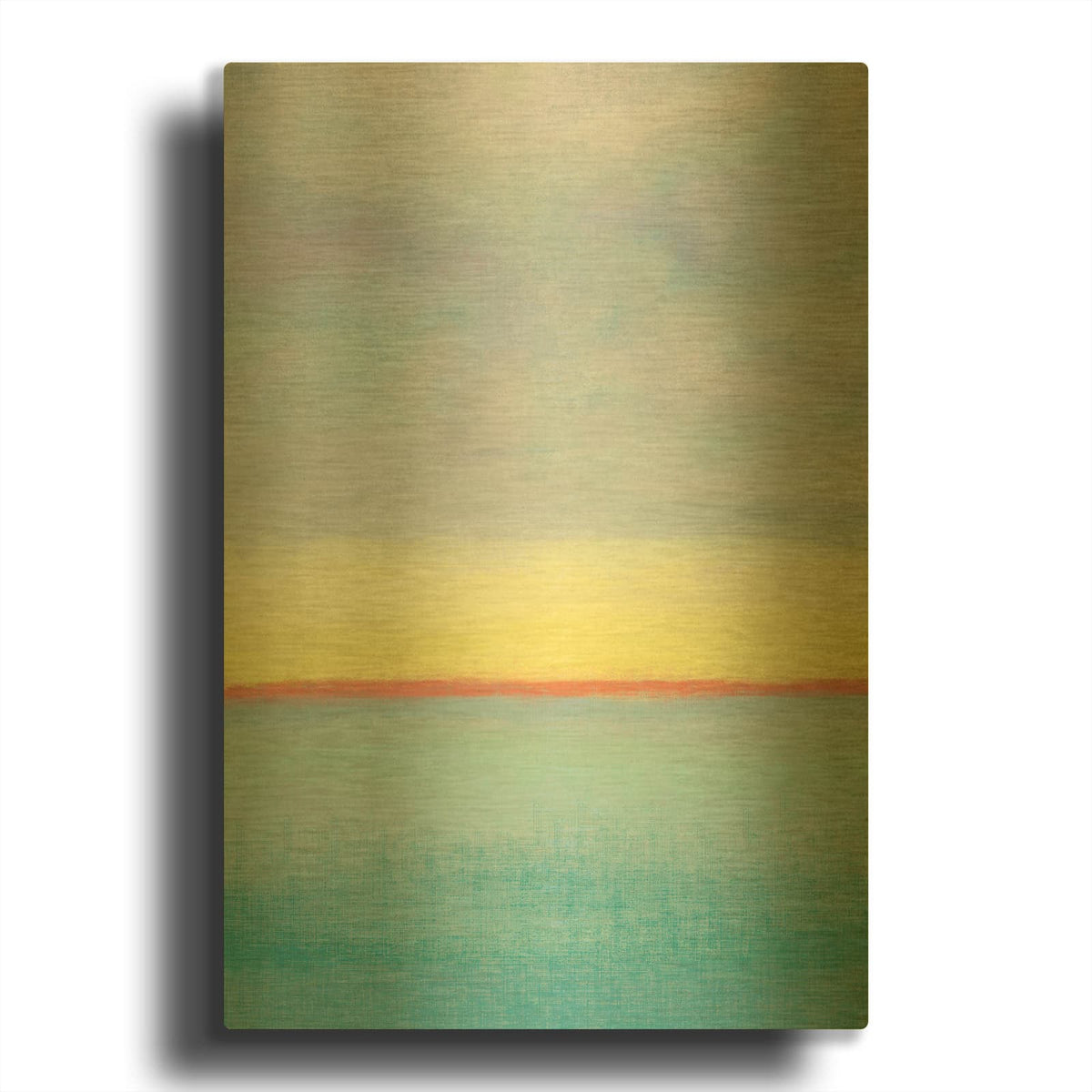 'Meadow 2' By Jan Weiss Gold Metal Wall Art
