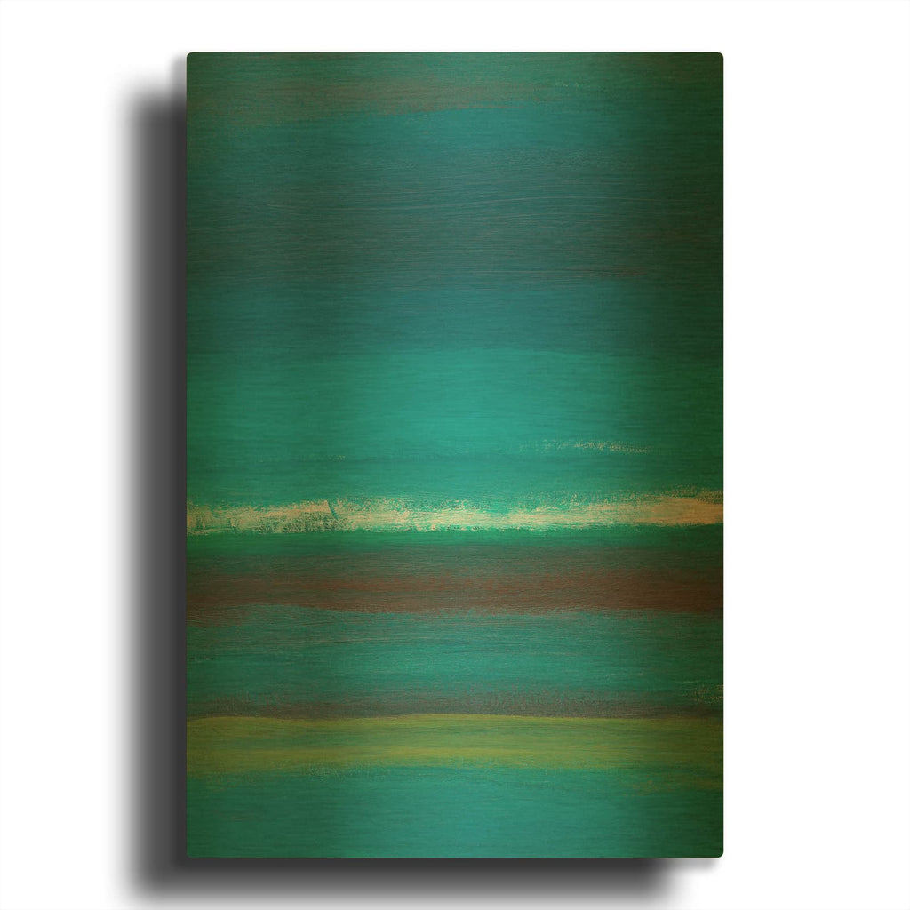 'Night Coast One' By Jan Weiss Gold Metal Wall Art