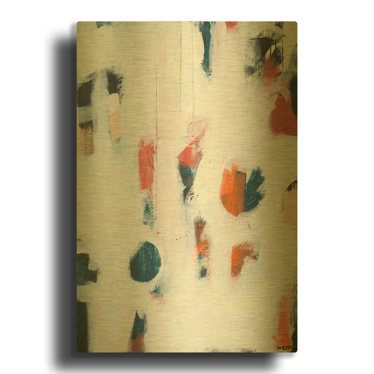 'Outside Over There 1' By Jan Weiss Gold Metal Wall Art