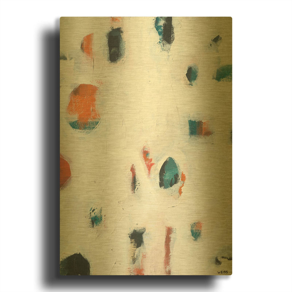 'Outside Over There 2' By Jan Weiss Gold Metal Wall Art