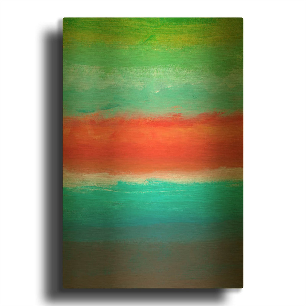 'Night Coast Three' By Jan Weiss Gold Metal Wall Art