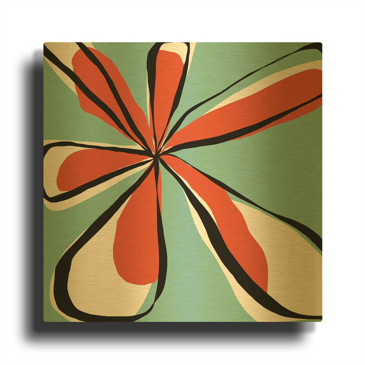 'Oh So Pretty Aqua' By Jan Weiss Gold Metal Wall Art