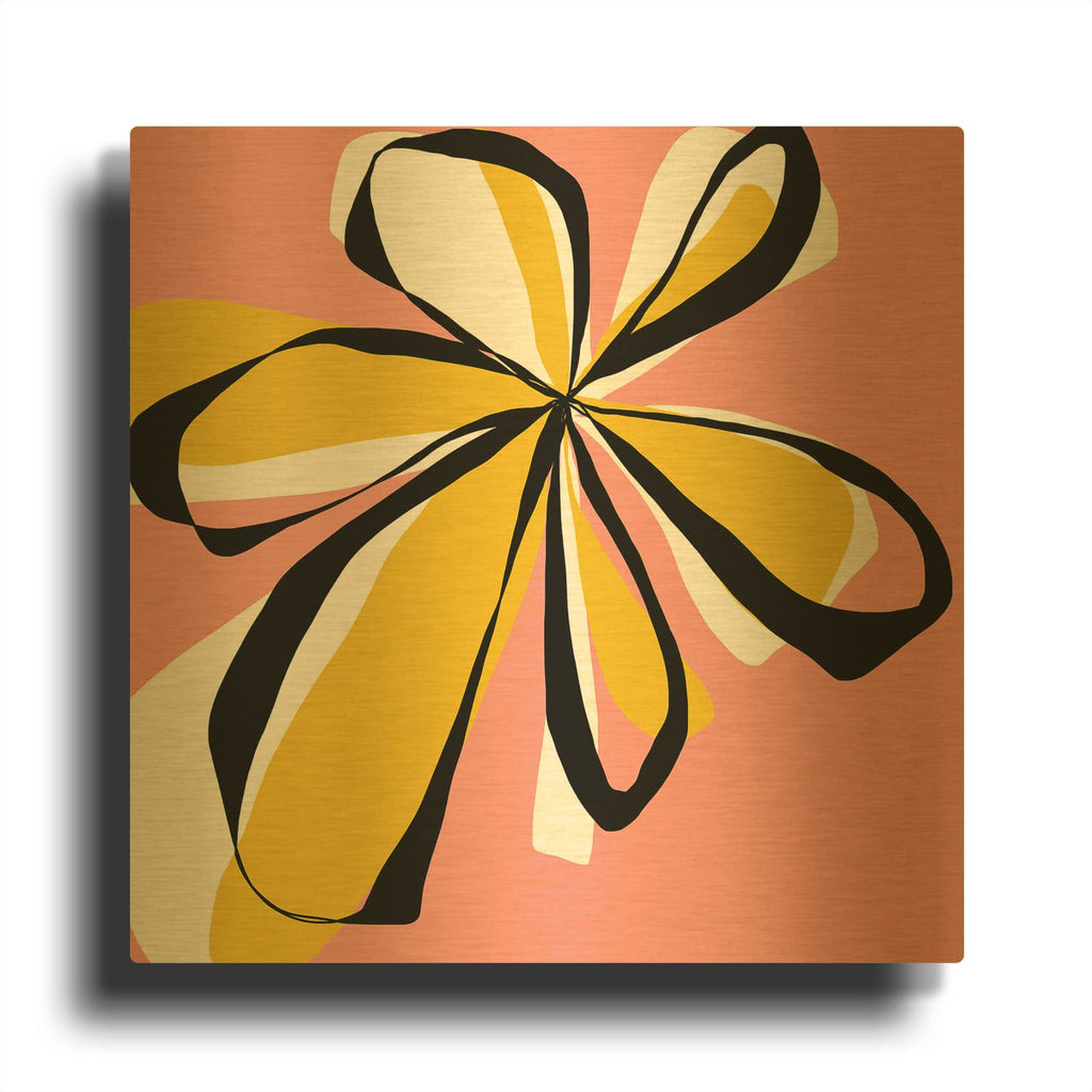 'Oh So Pretty Pink' By Jan Weiss Gold Metal Wall Art