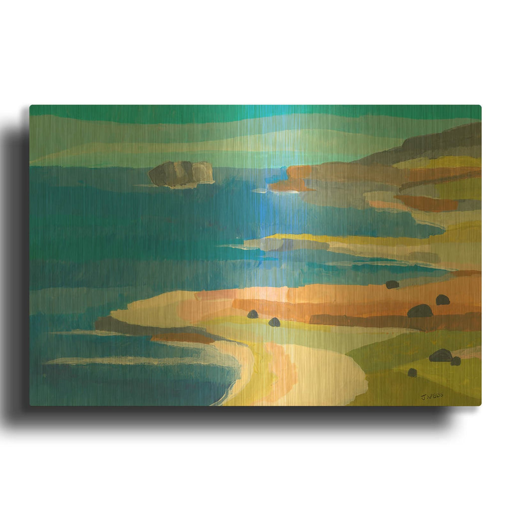 'Malin Head, Ireland' By Jan Weiss Gold Metal Wall Art