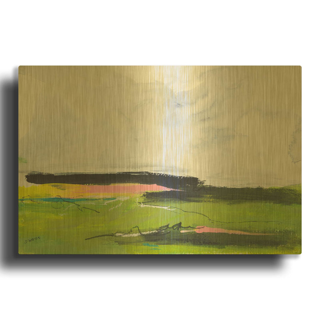 'Waiting For Spring 2' By Jan Weiss Gold Metal Wall Art