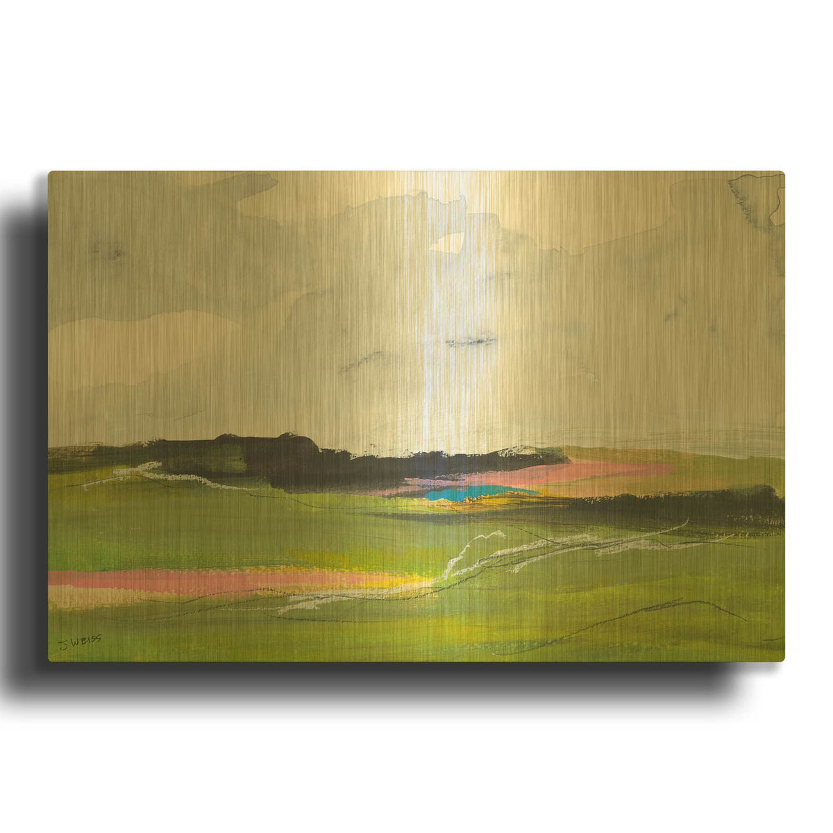 'Waiting For Spring 1' By Jan Weiss Gold Metal Wall Art