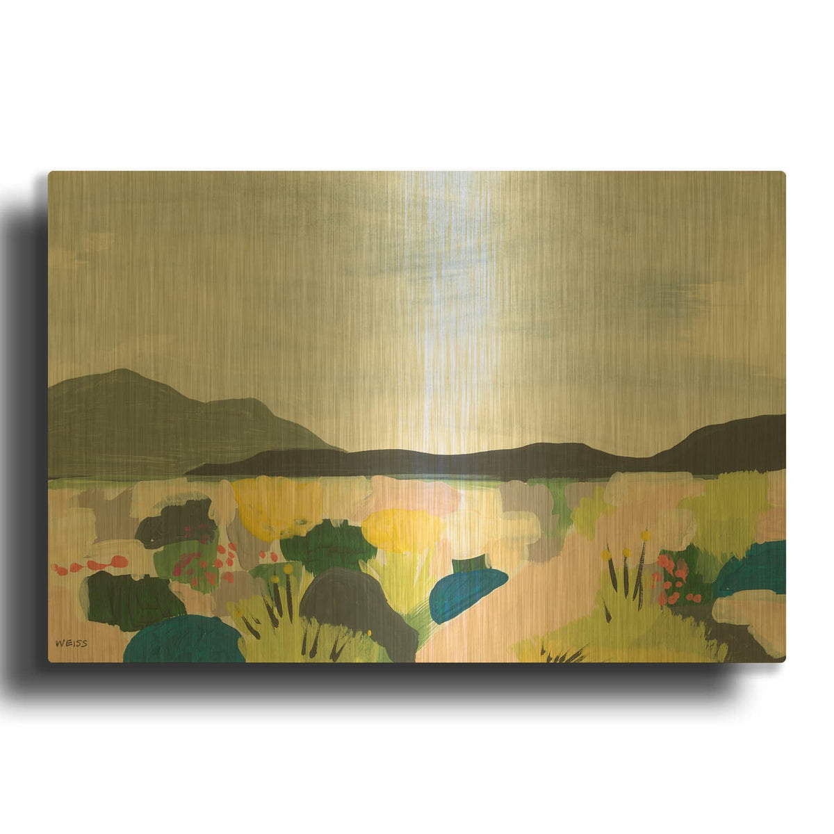 'Take Root In The Arid Soil 3' By Jan Weiss Gold Metal Wall Art