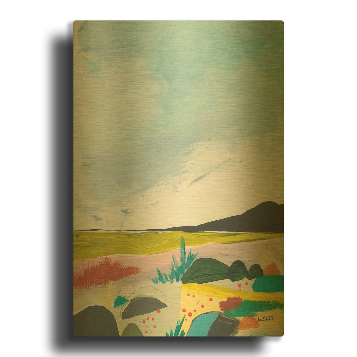 'Leaving Behind 2' By Jan Weiss Gold Metal Wall Art