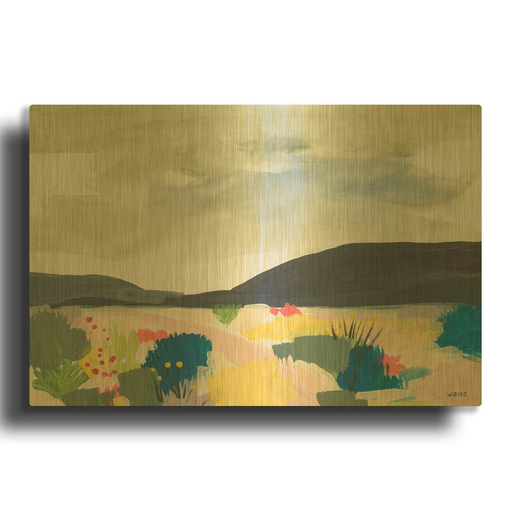 'Take Root In The Arid Soil 1' By Jan Weiss Gold Metal Wall Art