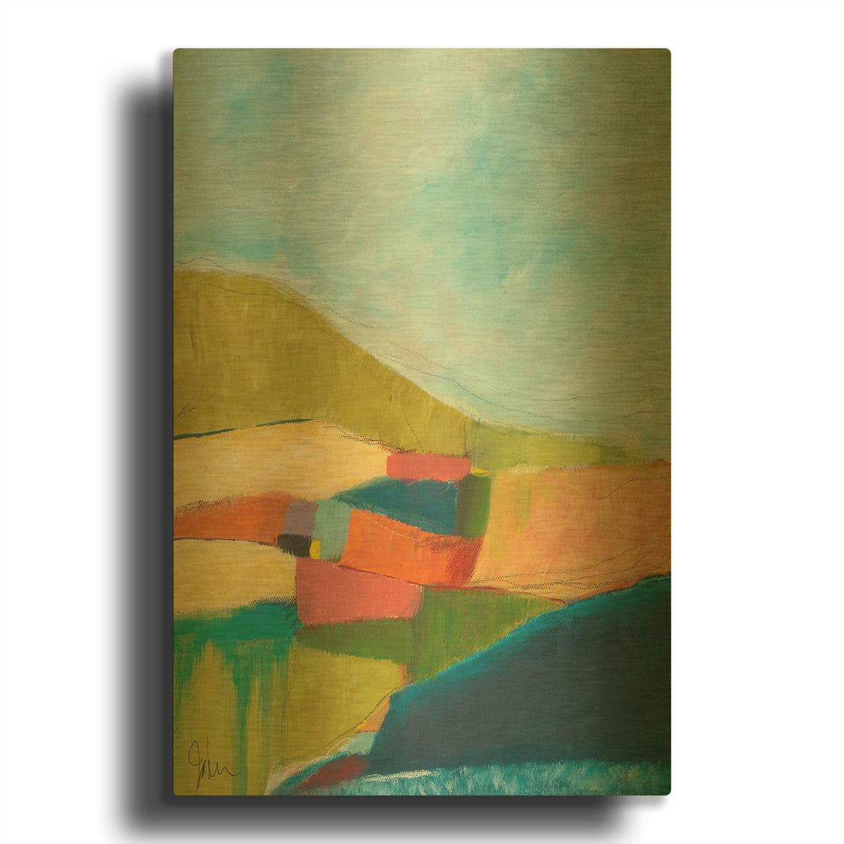'Nature Will Not Tell' By Jan Weiss Gold Metal Wall Art