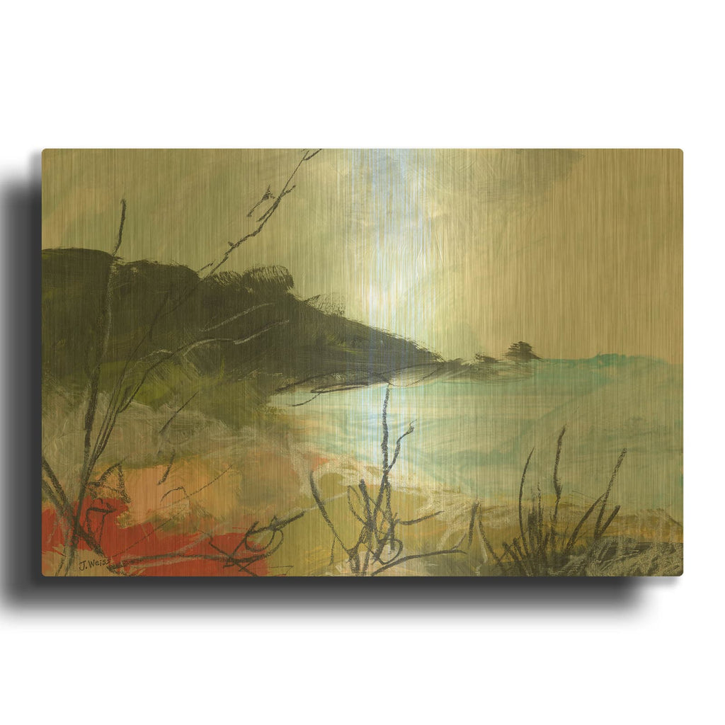 'Wandering No. 2' By Jan Weiss Gold Metal Wall Art
