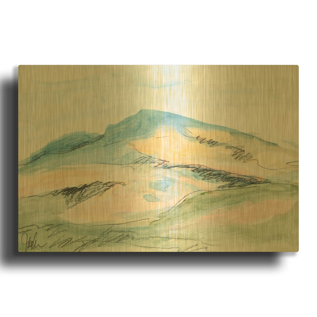 'Mt. Diablo No. 2' By Jan Weiss Gold Metal Wall Art