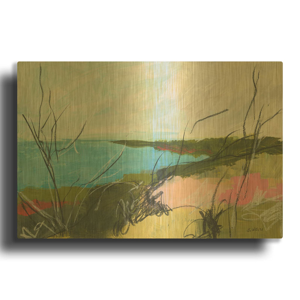 'To The Sea No. 1' By Jan Weiss Gold Metal Wall Art