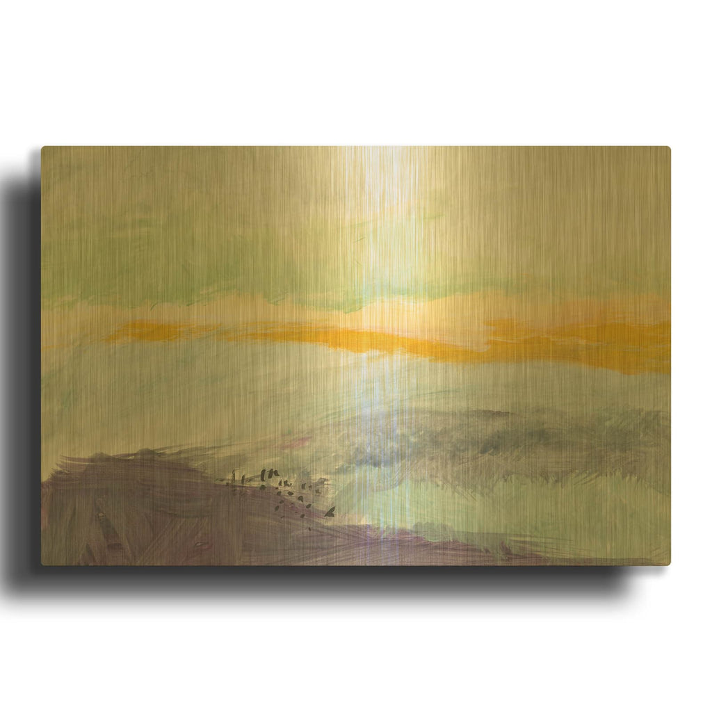 'Wine Country' By Jan Weiss Gold Metal Wall Art