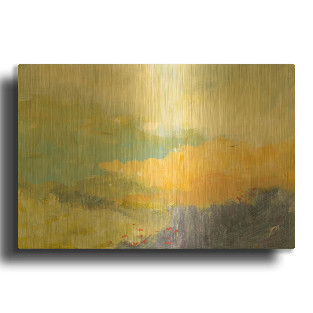 'On The Edge' By Jan Weiss Gold Metal Wall Art