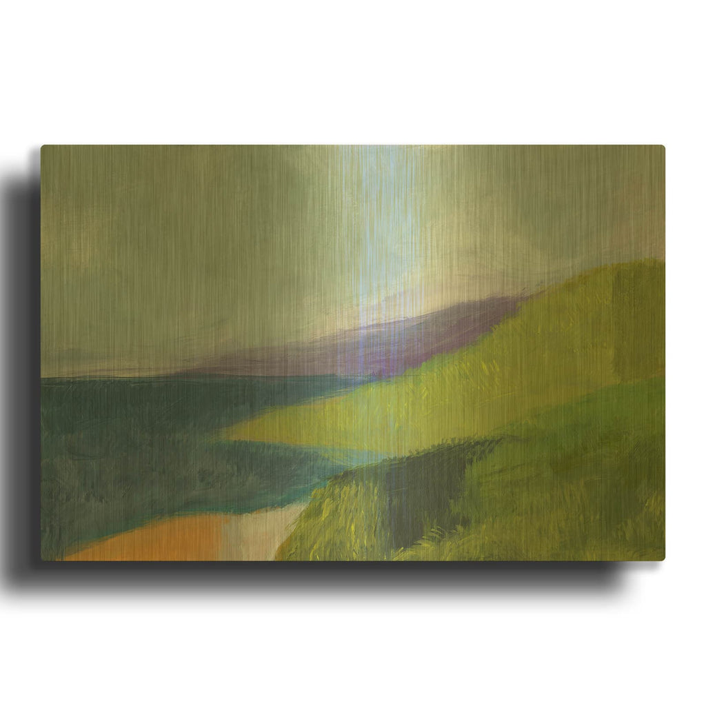 'Pch 1 Central Coast' By Jan Weiss Gold Metal Wall Art