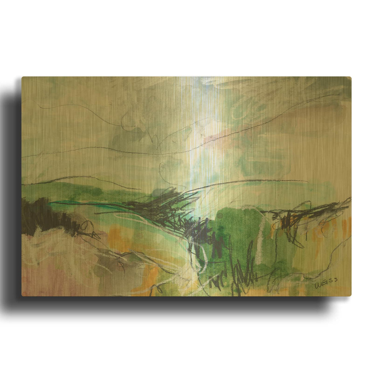 'The Mystery Which Binds' By Jan Weiss Gold Metal Wall Art