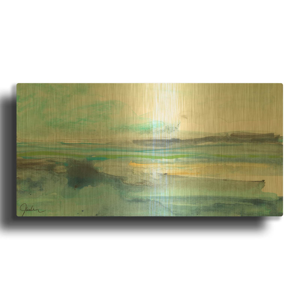 'Tempestuous Sea' By Jan Weiss Gold Metal Wall Art