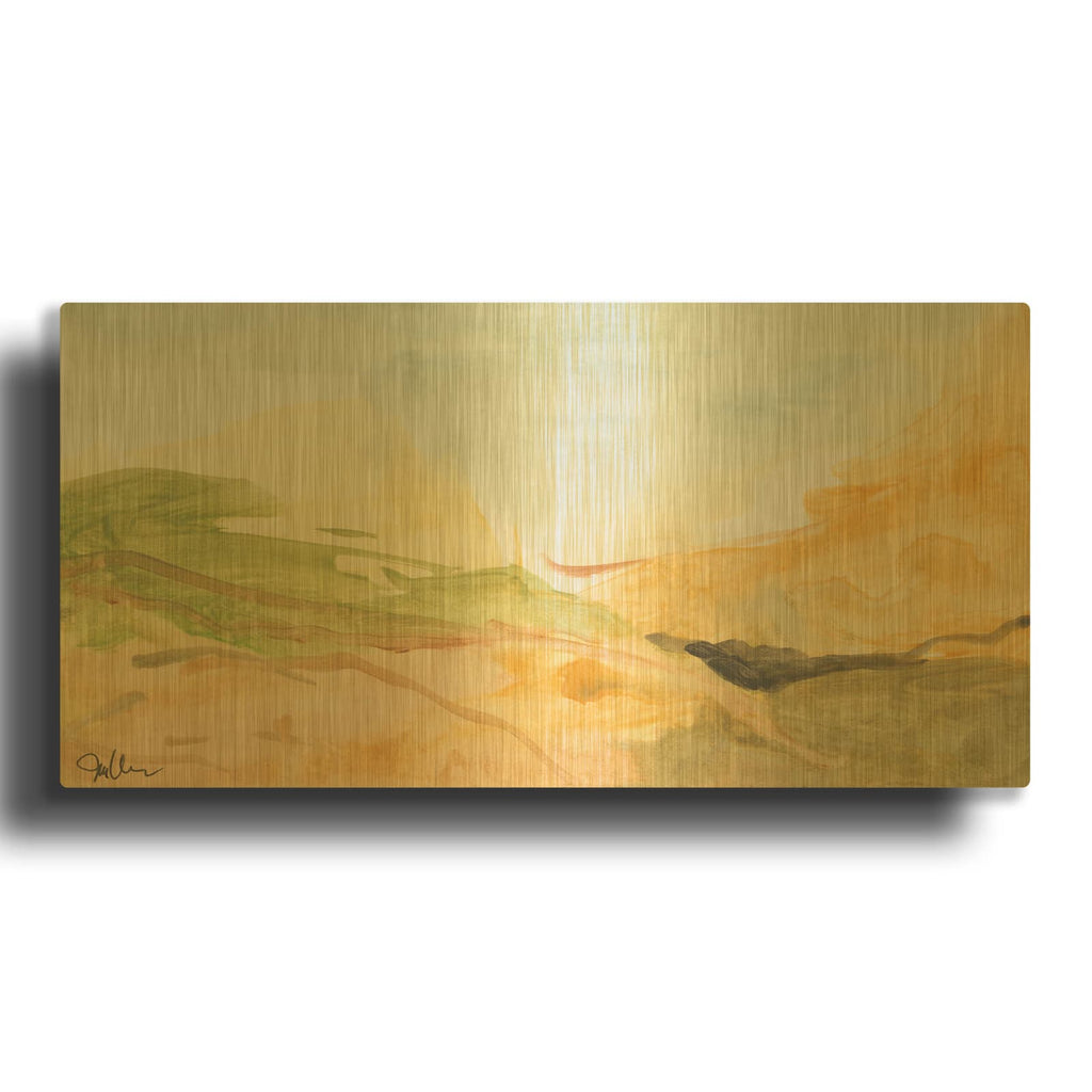 'Through The Silence' By Jan Weiss Gold Metal Wall Art