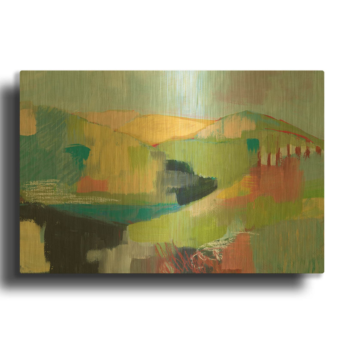 'Headlands' By Jan Weiss Gold Metal Wall Art