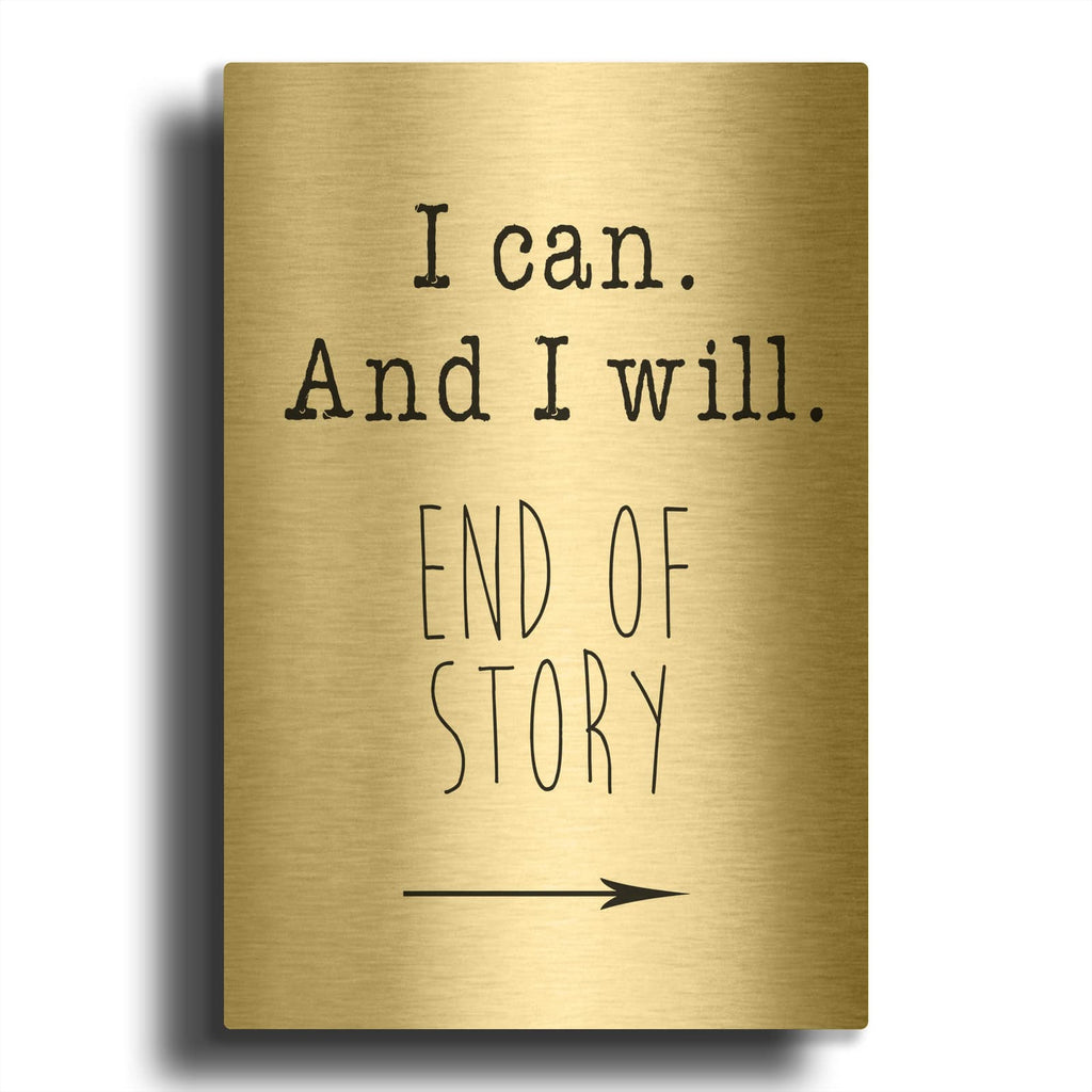 'I Can' By Jan Weiss Gold Metal Wall Art