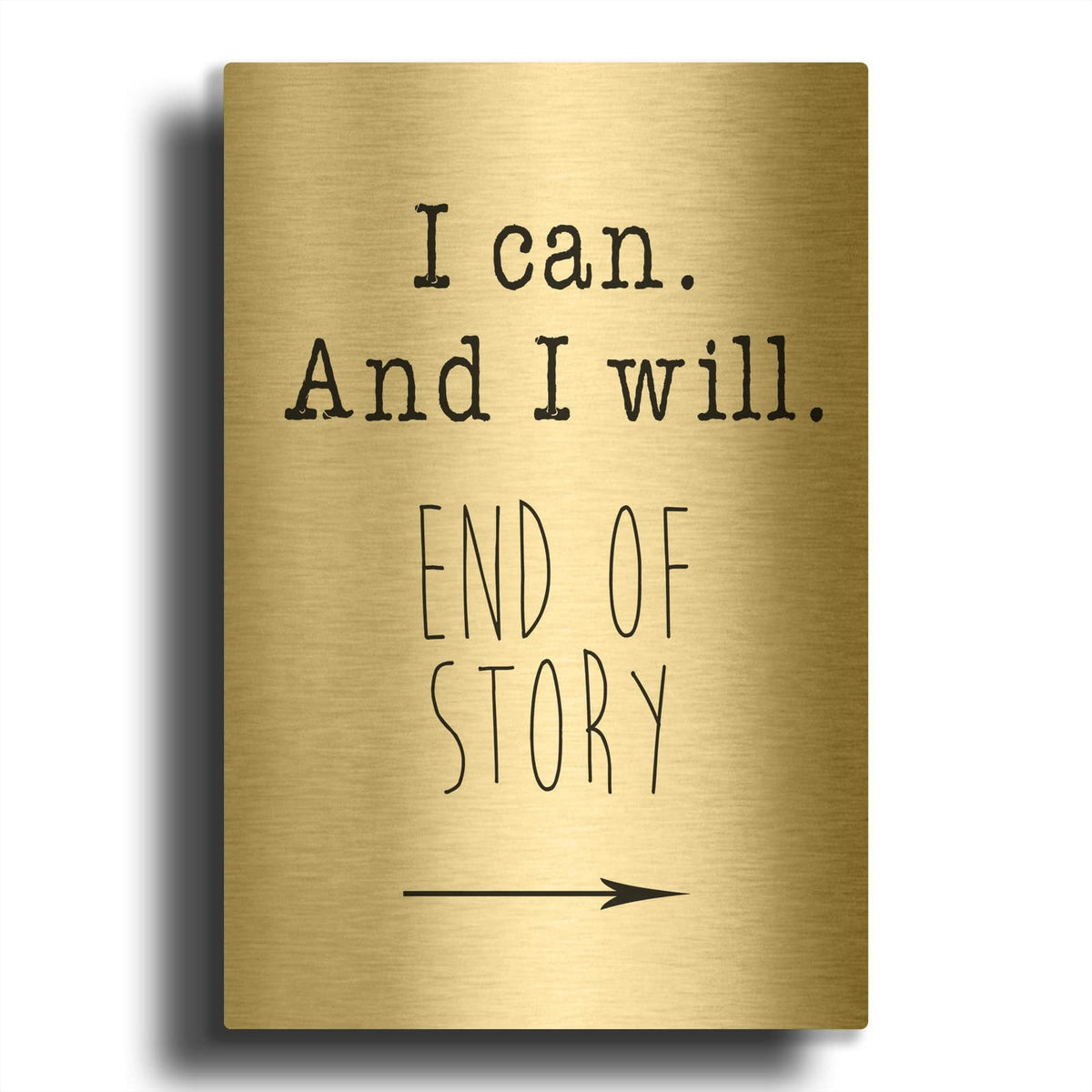 'I Can' By Jan Weiss Gold Metal Wall Art