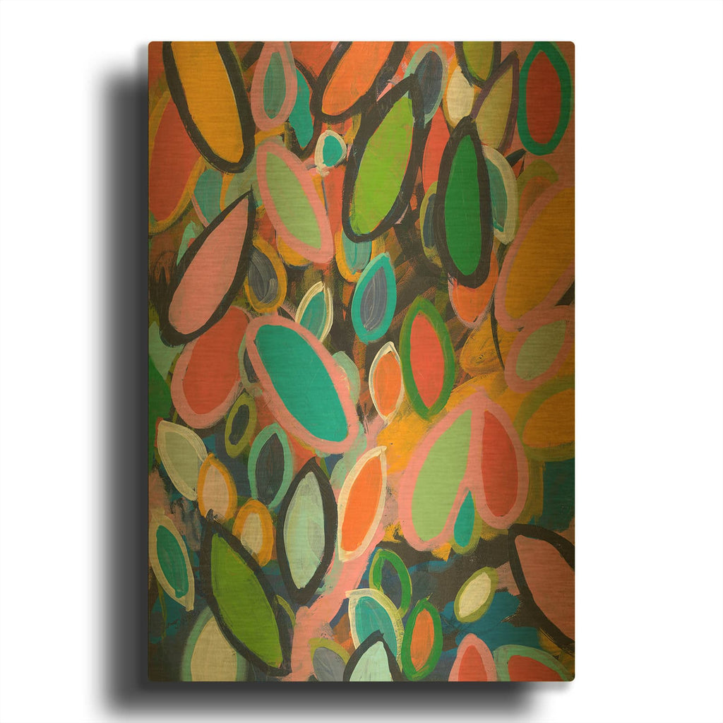 'Forest Floor No. 1' By Jan Weiss Gold Metal Wall Art