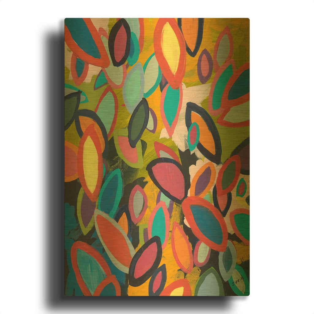 'Forest Floor No. 2' By Jan Weiss Gold Metal Wall Art