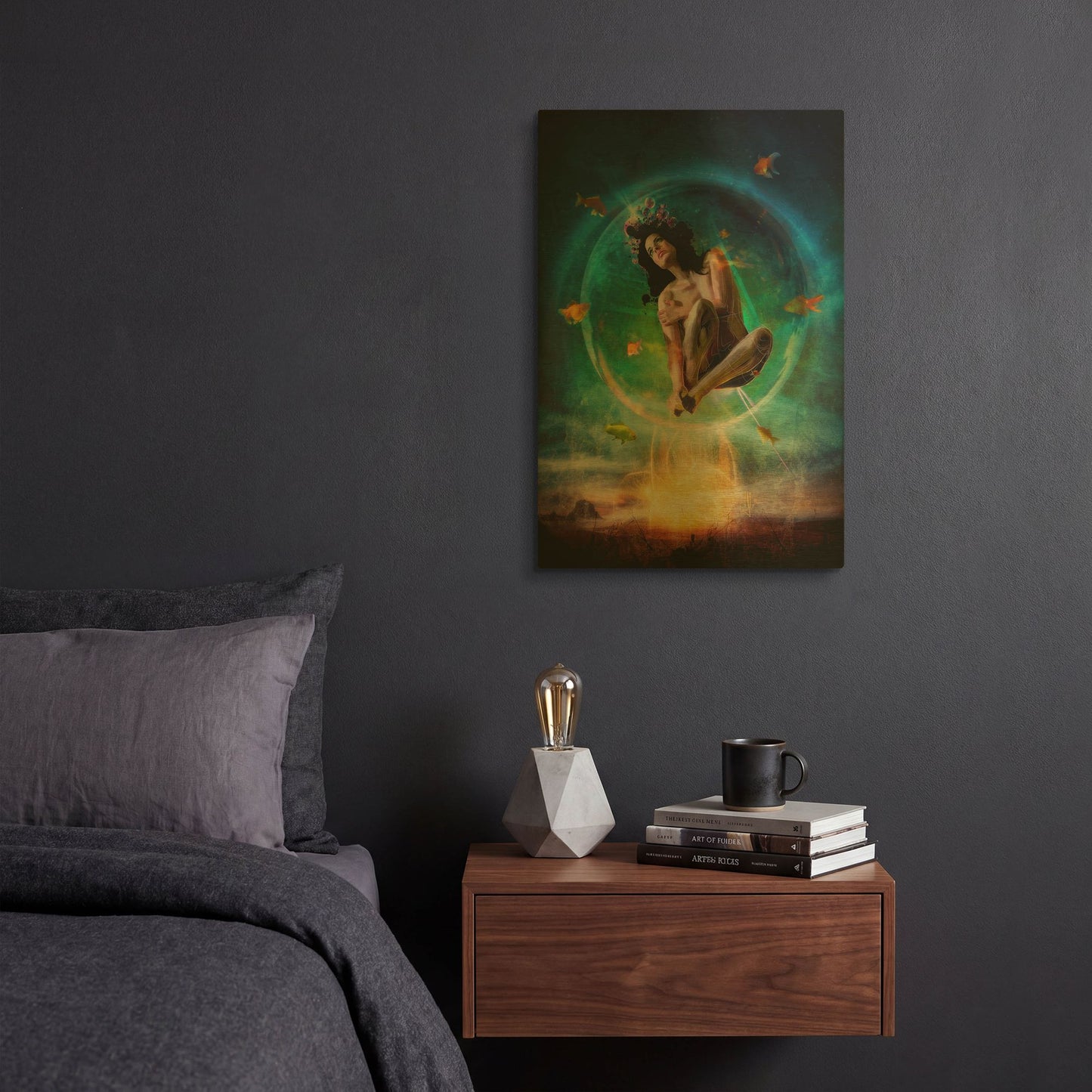 'A Noise Severe' By Mario Sanchez Nevado Gold Metal Wall Art