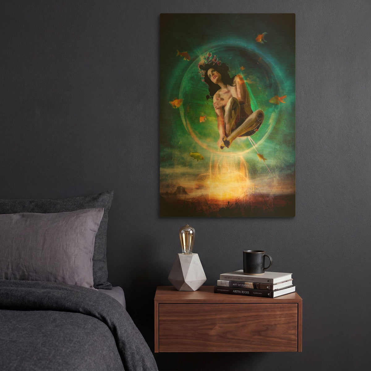'A Noise Severe' By Mario Sanchez Nevado Gold Metal Wall Art