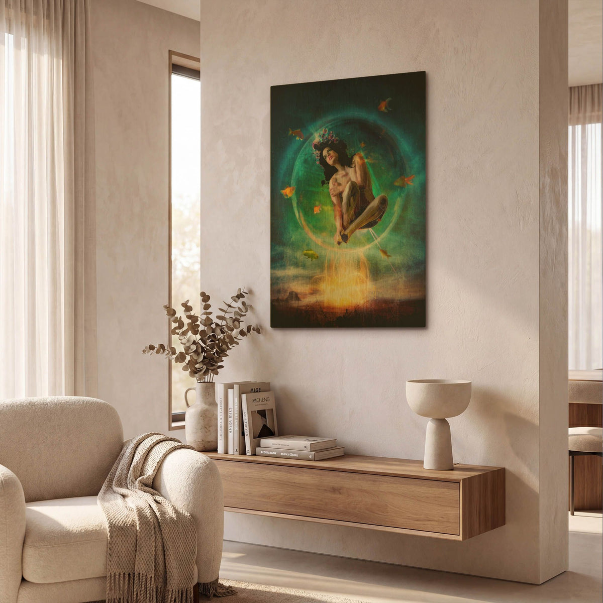 'A Noise Severe' By Mario Sanchez Nevado Gold Metal Wall Art