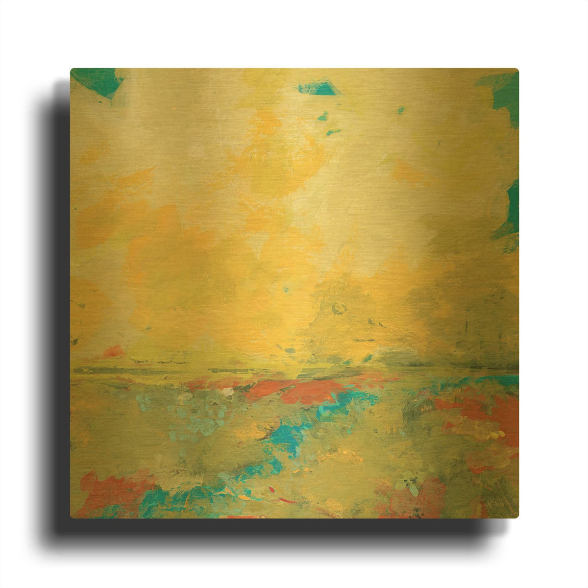 'Earth And Sky' By Jan Weiss Gold Metal Wall Art
