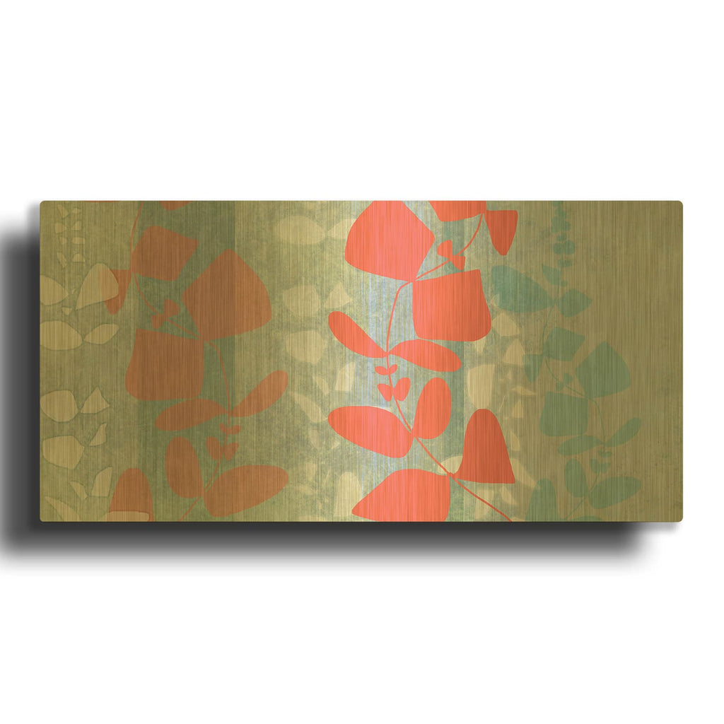 'Dimensional Leaves' By Jan Weiss Gold Metal Wall Art