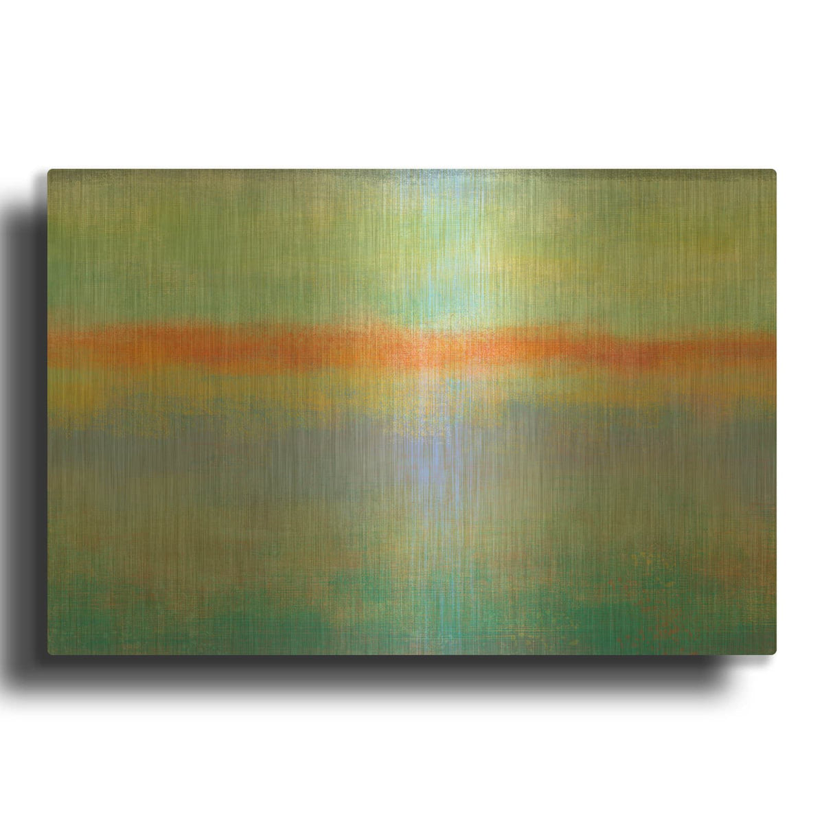 'Country Sky 2' By Jan Weiss Gold Metal Wall Art