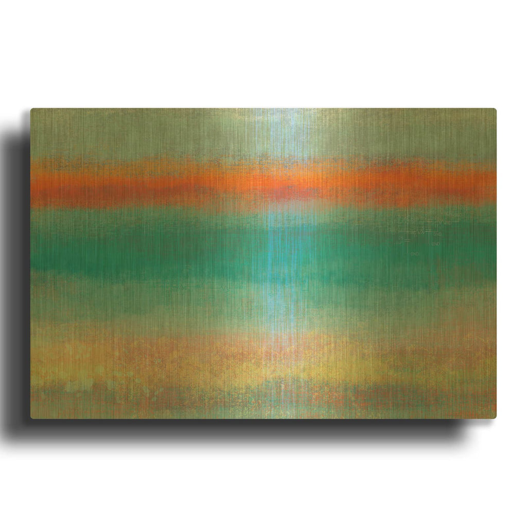 'Country Sky 1' By Jan Weiss Gold Metal Wall Art