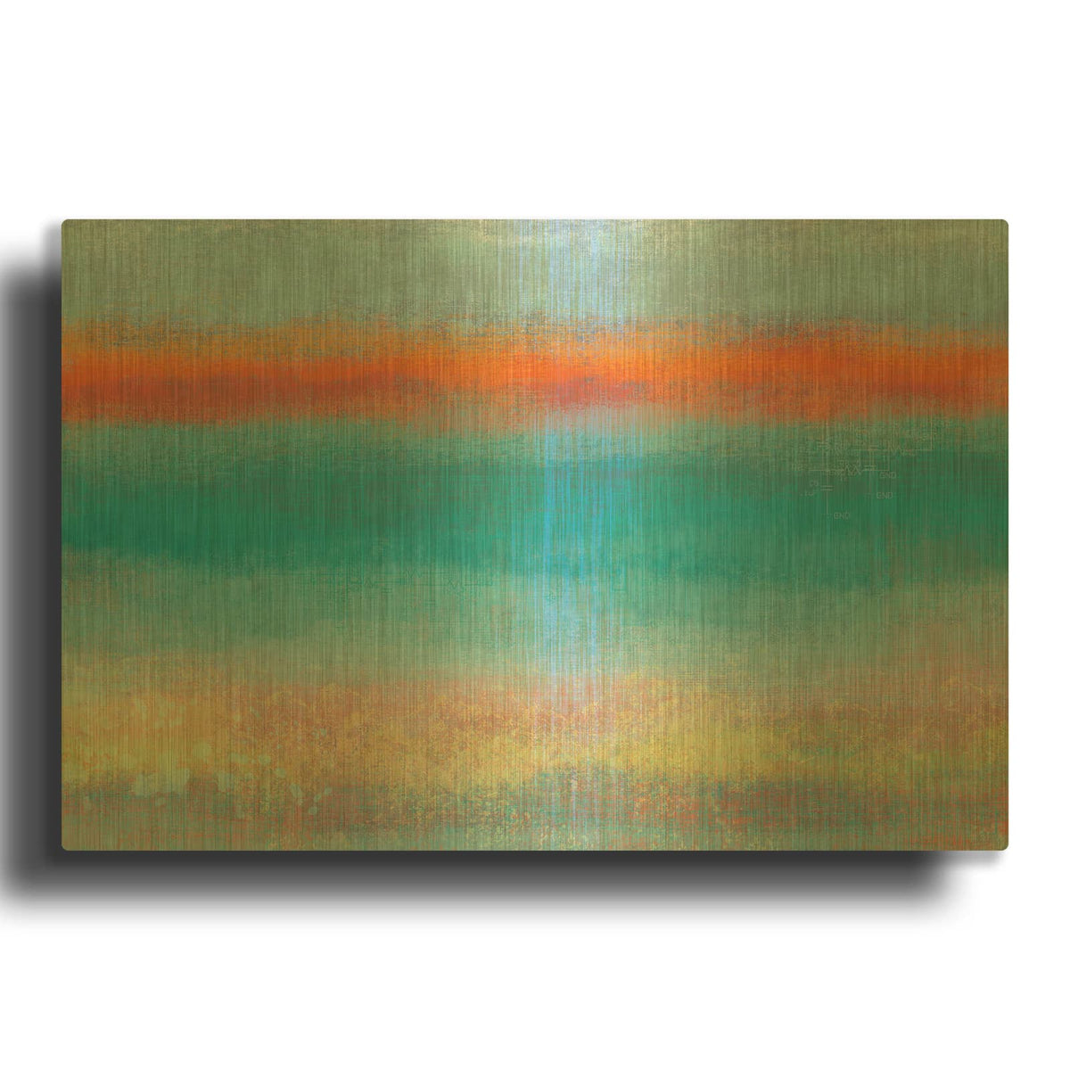 'Country Sky 1' By Jan Weiss Gold Metal Wall Art