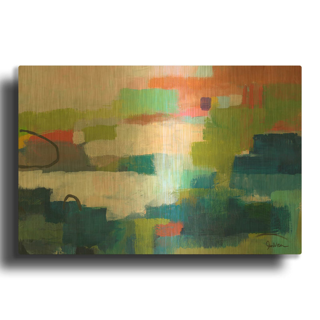 'Color Field No. 7' By Jan Weiss Gold Metal Wall Art