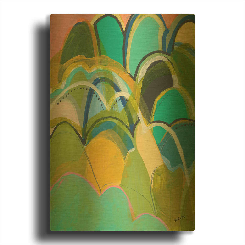 'Break On Through No. 1' By Jan Weiss Gold Metal Wall Art