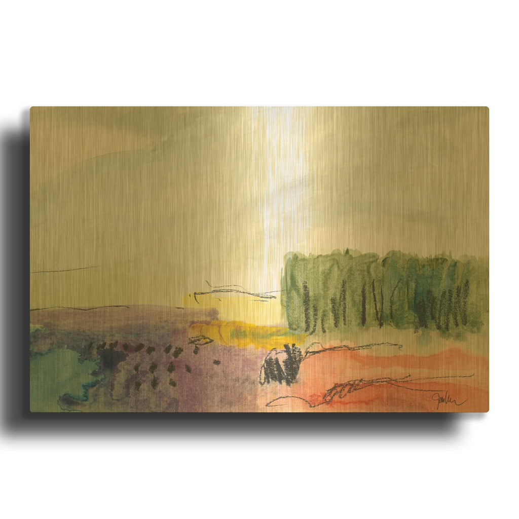 'Belonging No. 2' By Jan Weiss Gold Metal Wall Art