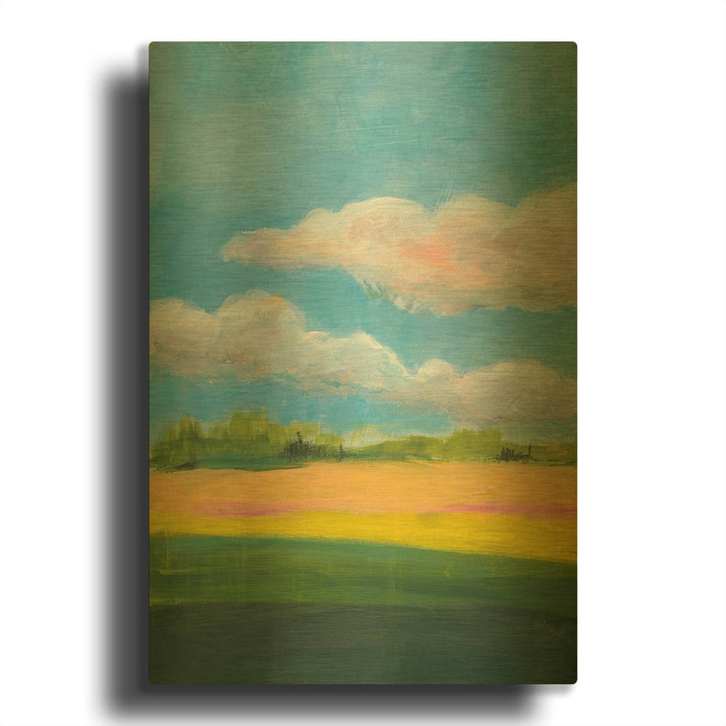 'Beneath A Cloudy Sky 1' By Jan Weiss Gold Metal Wall Art