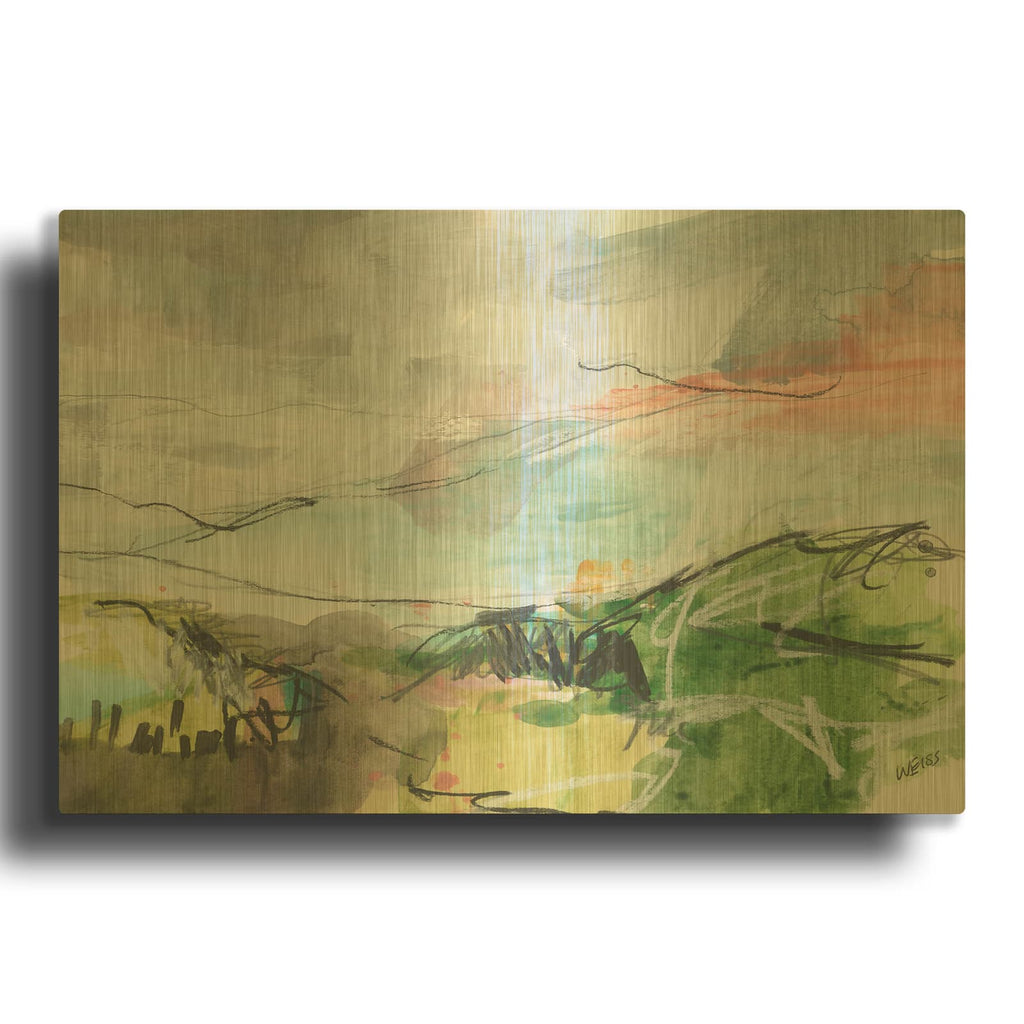 'Ancient Dramatist' By Jan Weiss Gold Metal Wall Art