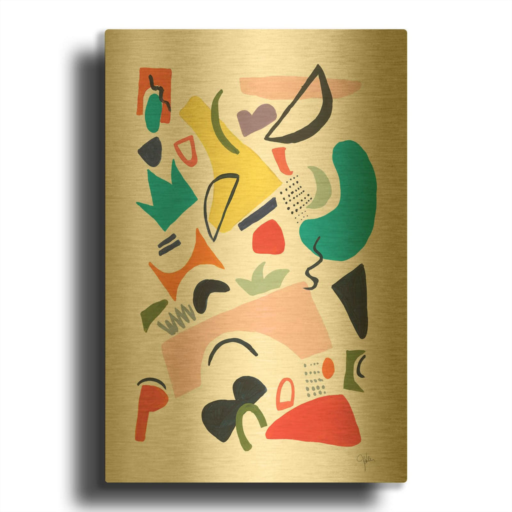 'Atomic Ranch No. 1' By Jan Weiss Gold Metal Wall Art